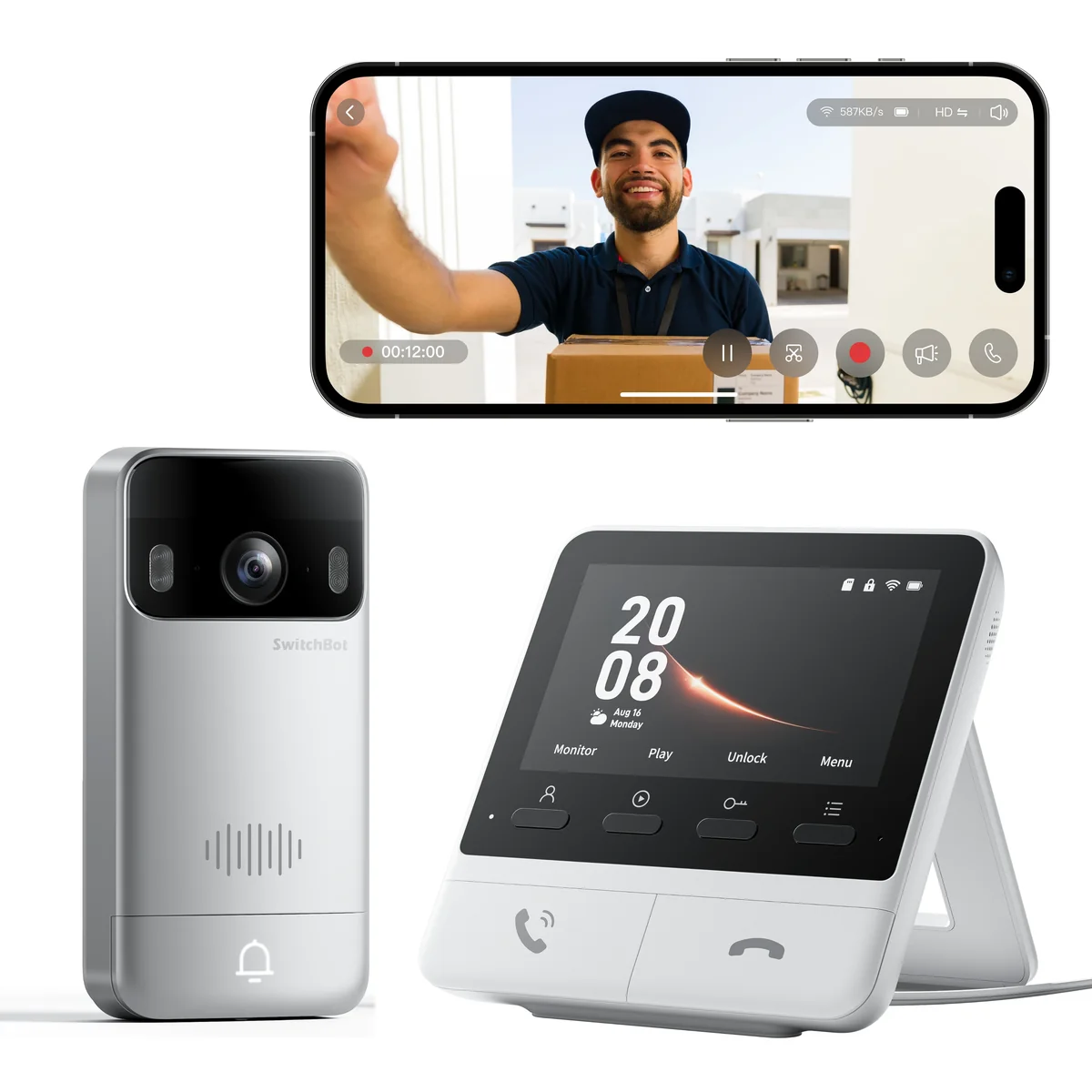 SwitchBot Smart Video Doorbell 2K 智慧視訊門鈴
